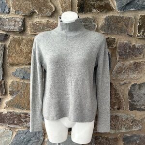 Everlane Cashmere Turtleneck Sweater Gray Petite Small 100% Cashmere